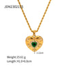 Wholesale Women's Geometric Stainless Steel Necklace With Vacuum Real Gold Plating In Pvd Furnace