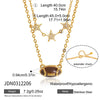 Wholesale Women's Geometric Stainless Steel Necklace With Vacuum Real Gold Plating