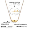 Wholesale Women's Geometric Stainless Steel Necklace With Vacuum Real Gold Plating