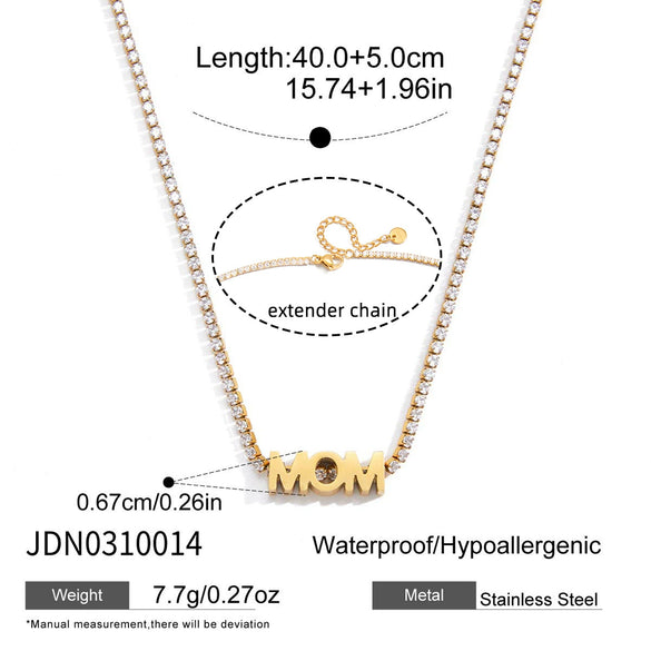 Wholesale Women's Geometric Stainless Steel Necklace With Vacuum Real Gold Plating