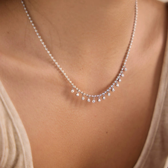 Wholesale Women's Geometric Stainless Steel Necklace With Vacuum Real Gold Plating