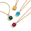 Wholesale Women's Geometric Stainless Steel Necklace With Vacuum Real Gold Plating