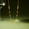 Wholesale Women's Geometric Stainless Steel Necklace With Vacuum Real Gold Plating
