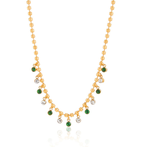 Wholesale Women's Geometric Stainless Steel Necklace With Vacuum Real Gold Plating