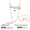 Wholesale Women's Geometric Stainless Steel Necklace With Vacuum Real Gold Plating