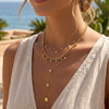 Wholesale Women's Geometric Stainless Steel Necklace With Vacuum Real Gold Plating