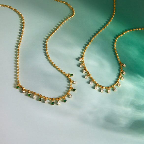 Wholesale Women's Geometric Stainless Steel Necklace With Vacuum Real Gold Plating
