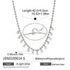 Wholesale Women's Geometric Stainless Steel Necklace With Vacuum Real Gold Plating