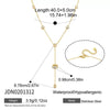 Wholesale Women's Geometric Stainless Steel Necklace With Vacuum Real Gold Plating