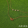 Wholesale Women's Geometric Stainless Steel Necklace With Vacuum Real Gold Plating