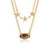 Wholesale Women's Geometric Stainless Steel Necklace With Vacuum Real Gold Plating