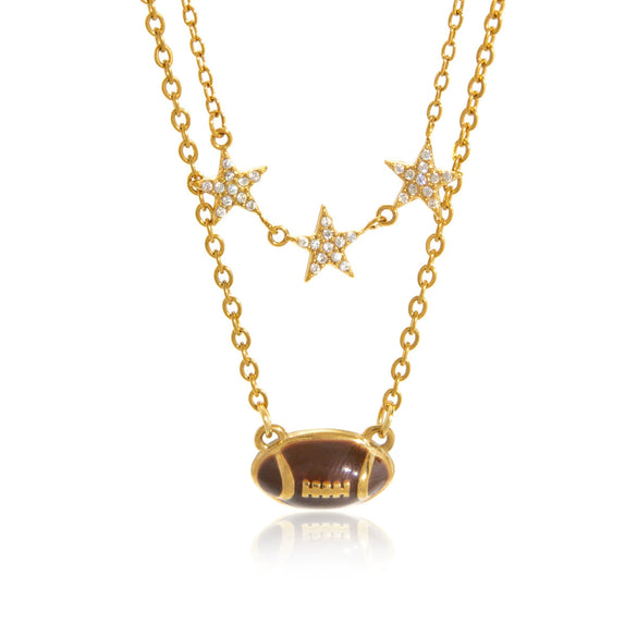 Wholesale Women's Geometric Stainless Steel Necklace With Vacuum Real Gold Plating
