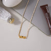 Wholesale Women's Geometric Stainless Steel Necklace With Vacuum Real Gold Plating