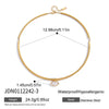 Wholesale Women's Geometric Stainless Steel Necklace With Vacuum Real Gold Plating