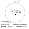 Wholesale Women's Geometric Stainless Steel Necklace With Vacuum Real Gold Plating