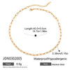 Wholesale Women's Geometric Stainless Steel Necklace With Vacuum Real Gold Plating