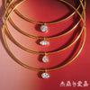 Wholesale Women's Geometric Stainless Steel Necklace With Vacuum Real Gold Plating