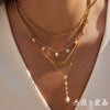 Wholesale Women's Geometric Stainless Steel Necklace With Vacuum Real Gold Plating