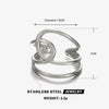 Wholesale Women's Geometric Stainless Steel Open Ring 18K Gold Plated