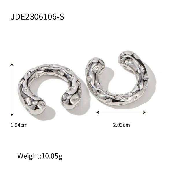 Wholesale Women's Geometric Stainless Steel Open Ring With Vacuum Real Gold Plating In Pvd Furnace Accessories Jewelry