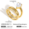 Wholesale Women's Geometric Stainless Steel Open Ring With Vacuum Real Gold Plating In Pvd Furnace Accessories Jewelry