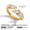 Wholesale Women's Geometric Stainless Steel Open Ring With Vacuum Real Gold Plating In Pvd Furnace Accessories Jewelry
