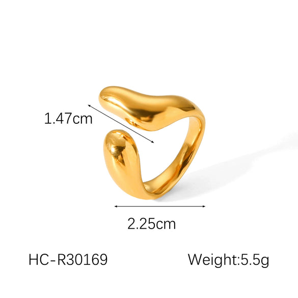 Wholesale Women's Geometric Stainless Steel Open Rings
