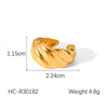 Wholesale Women's Geometric Stainless Steel Open Rings