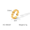 Wholesale Women's Geometric Stainless Steel Open Rings