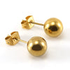 Wholesale Women's Geometric 316L Stainless Steel Pearl And Diamond Earrings With Electroplating