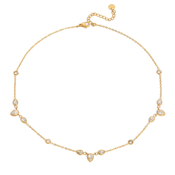 Wholesale Women's Geometric Stainless Steel Pendant Necklace With Vacuum Real Gold Plating In Pvd Furnace