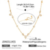 Wholesale Women's Geometric Stainless Steel Pendant Necklace With Vacuum Real Gold Plating In Pvd Furnace