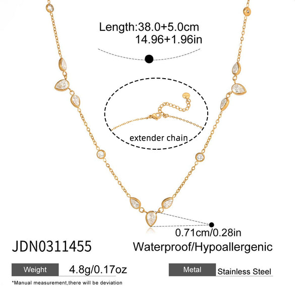Wholesale Women's Geometric Stainless Steel Pendant Necklace With Vacuum Real Gold Plating In Pvd Furnace