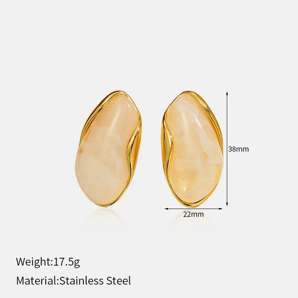 Wholesale Women's Geometric Stainless Steel Polished Electroplated Open Ring