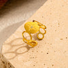 Wholesale Women's Geometric Stainless Steel Polished Plated Open Ring Jewelry