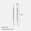 Wholesale Women's Geometric Stainless Steel Real Gold Electroplated Long Tassel Chain Earrings
