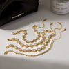 Wholesale Women's Geometric Stainless Steel Real Gold Plated Bracelet With Diamonds