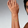 Wholesale Women's Geometric Stainless Steel Real Gold Plated Bracelet
