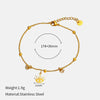 Wholesale Women's Geometric Stainless Steel Real Gold Plated Bracelet
