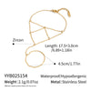 Wholesale Women's Geometric Stainless Steel Real Gold Plated Finger Chain Bracelet Jewelry