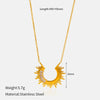 Wholesale Women's Geometric Stainless Steel Real Gold Plated Minimalist Necklace