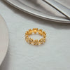 Wholesale Women's Geometric Stainless Steel Ring With Electroplating And Niche Design