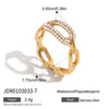 Wholesale Women's Geometric Stainless Steel Ring With Electroplating Non Fading Light Luxury High End Feeling