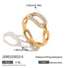 Wholesale Women's Geometric Stainless Steel Ring With Electroplating Non Fading Light Luxury High End Feeling