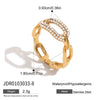 Wholesale Women's Geometric Stainless Steel Ring With Electroplating Non Fading Light Luxury High End Feeling