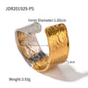 Wholesale Women's Geometric Stainless Steel Ring With Gold And Silver Color Matching Round Diamond And Electroplating Treatment