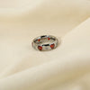 Wholesale Women's Geometric Stainless Steel Ring With Heart And Star Pattern 18K Gold Plated Highend Jewelry