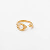 Wholesale Women's Geometric Stainless Steel Ring With Pvd Furnace Vacuum Real Gold Plating Light Luxury Minimalist Style