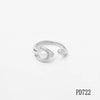 Wholesale Women's Geometric Stainless Steel Ring With Pvd Furnace Vacuum Real Gold Plating Light Luxury Minimalist Style