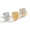 Wholesale Women's Geometric Stainless Steel Ring With Pvd Furnace Vacuum Real Gold Plating
